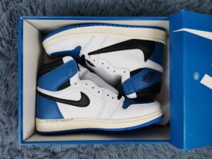 Air Jordan 1 x Travis Scott x Fragment Retro High OG Military Blue Sneaker For Women, Women’s Shoes PR-432378