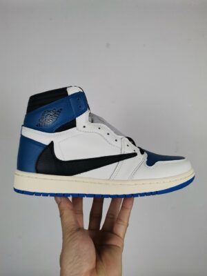 Air Jordan 1 x Travis Scott x Fragment Retro High OG Military Blue Sneaker For Women, Women’s Shoes PR-432378