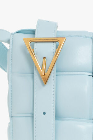 BOTTEGA VENETA LIGHT BLUE ‘PADDED CASSETTE’ SHOULDER BAG