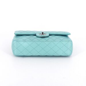 CHANEL TIFFANY BLUE LAMBSKIN MEDIUM CLASSIC HANDBAG