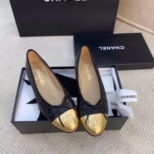 Chanel Ballerina Flats BlackGold For Women, Women’s Shoes G02819 PR-752734