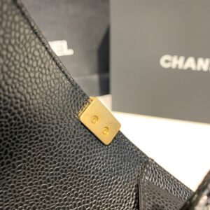 Chanel Boy Handbag Gold Toned Hardware Black For Women, Women’s Bags, Shoulder And Crossbody Bags 9.8in/25cm A67086