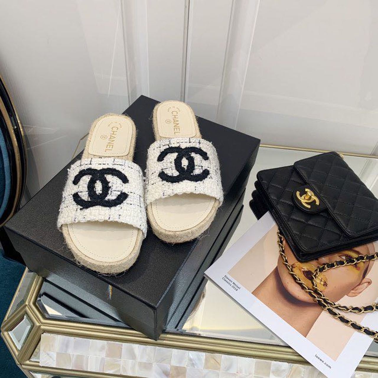 Chanel2BCC2BMule2BEspadrille2BSandals2BTweed2BBeigeBlack2BFor2BWomen2C2BWomens2BShoes2B3-2Uvcj.jpg