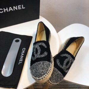 Chanel Espadrille BlackGrey For Women, Women’s Shoes G29762 PR-899235