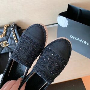 Chanel Espadrilles Black For Women, Women’s Shoes G29762 PR-489172