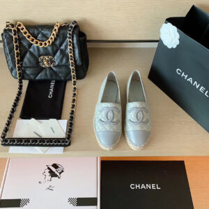 Chanel Espadrilles Light GreyDark Grey For Women, Women’s Shoes G29762 PR-342849