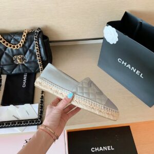 Chanel Espadrilles Light GreyDark Grey For Women, Women’s Shoes G29762 PR-342849