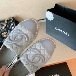 Chanel Espadrilles Light GreyDark Grey For Women, Women’s Shoes G29762 PR-342849