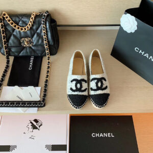 Chanel Espadrilles WhiteBlack For Women, Women’s Shoes G29762 PR-962114