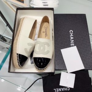 Chanel Espadrilles WhiteBlack For Women, Women’s Shoes G29762 PR-568205