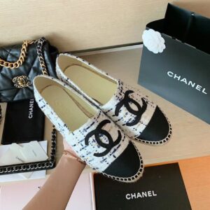 Chanel Espadrilles WhiteBlack For Women, Women’s Shoes G29762 PR-386974