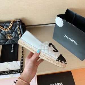 Chanel Espadrilles WhiteBlack For Women, Women’s Shoes G29762 PR-342966