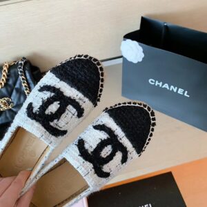 Chanel Espadrilles WhiteBlack For Women, Women’s Shoes G29762 PR-962114