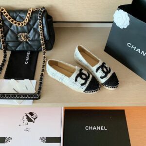 Chanel Espadrilles WhiteBlack For Women, Women’s Shoes G29762 PR-962114