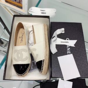 Chanel Espadrilles WhiteBlack For Women, Women’s Shoes G29762 PR-568205