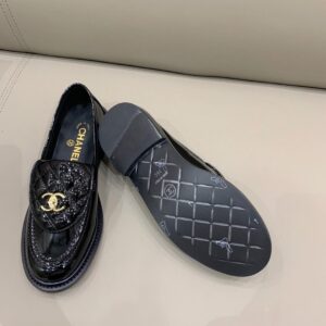 Chanel Loafers Shiny Black For Women, Women’s Shoes G36646 PR-358828