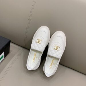 Chanel Loafers White For Women, Women’s Shoes G36646 PR-190305