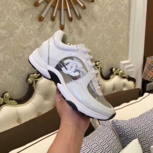 Chanel Lowtop Sneakers WhiteGrey For Women, Women’s Shoes 0.6in1.5cm G39066 PR-531324