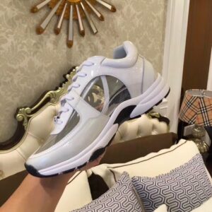 Chanel Lowtop Sneakers WhiteGrey For Women, Women’s Shoes 0.6in1.5cm G39066 PR-531324