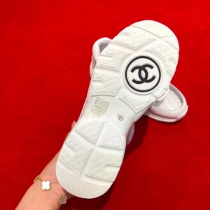 Chanel Lowtop Sneakers WhiteGrey For Women, Women’s Shoes 0.6in1.5cm G39066 PR-531324