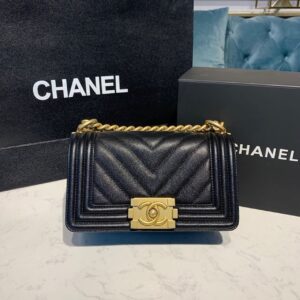 Chanel Mini Boy HandBag Black For Women, Women’s HandBag, Shoulder And Crossbody Bags 7.8in/20cm