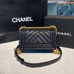 Chanel Mini Boy HandBag Black For Women, Women’s HandBag, Shoulder And Crossbody Bags 7.8in/20cm