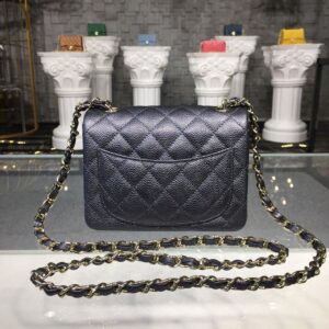 Chanel Mini Flap Bag Caviar Black For Women, Women’s Bags, Shoulder And Crossbody Bags 6.7in/17cm A35200