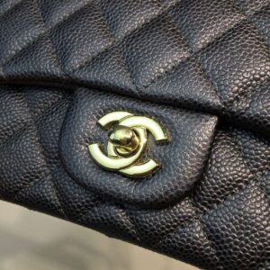 Chanel Mini Flap Bag Caviar Black For Women, Women’s Bags, Shoulder And Crossbody Bags 6.7in/17cm A35200