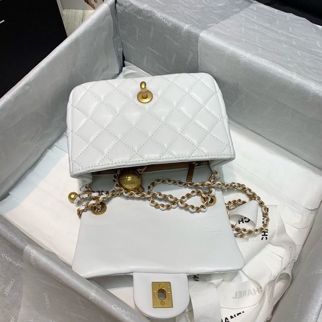 Chanel2BMini2BFlap2BBag2BWith2BCC2BBall2BOn2BStrap2BWhite2BFor2BWomen2C2BWomens2BHandbags2C2BShoulder2BAnd2BCrossbody2BBags2B6.7in17cm2BAS17862B3-Hr67y.jpg