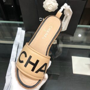 Chanel Mule BeigeBlack For Women, Women’s Shoes PR-818777