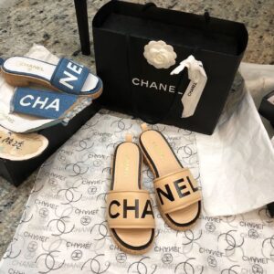 Chanel Mule BeigeBlack For Women, Women’s Shoes PR-818777