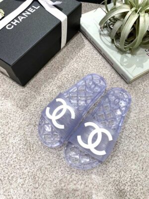 Chanel Mule Glossy Transparent CC Logo PVC Clear For Women, Women’s Shoes PR-760935