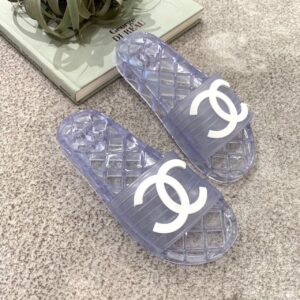 Chanel Mule Glossy Transparent CC Logo PVC Clear For Women, Women’s Shoes PR-760935