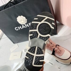 Chanel Nylon Trainer Sneakers Light PinkWhite For Women, Women’s Shoes PR-790500