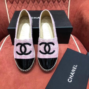 Chanel PatentTweed Espadrilles PinkBlack For Women, Women’s Shoes G39028 K4257 PR-522630