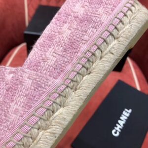 Chanel PatentTweed Espadrilles PinkBlack For Women, Women’s Shoes G39028 K4257 PR-522630