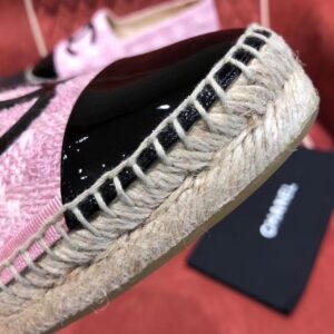 Chanel PatentTweed Espadrilles PinkBlack For Women, Women’s Shoes G39028 K4257 PR-522630