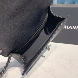 Chanel Small Boy Handbag Silver Hardware Black For Women, Women’s Bags, Shoulder And Crossbody Bags 7.8in/20cm A67085