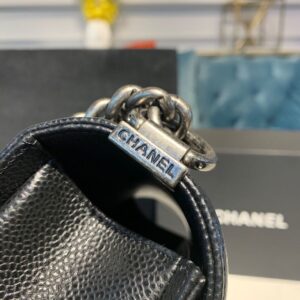 Chanel Small Boy Handbag Silver Hardware Black For Women, Women’s Bags, Shoulder And Crossbody Bags 7.8in/20cm A67085