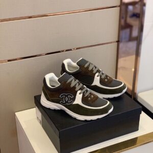 Chanel Sneakers Dark GreenBrown For Women, Women’s Shoes G34360 PR-943933