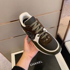 Chanel Sneakers Dark GreenBrown For Women, Women’s Shoes G34360 PR-943933