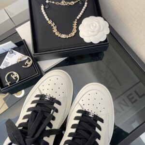 Chanel Sneakers WhiteBlack For Women, Women’s Shoes 0.4in1cm G39225 PR-613559