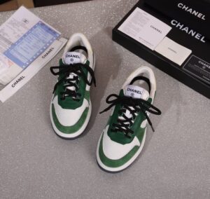 Chanel Sneakers WhiteGreen For Women, Women’s Shoes PR-286793