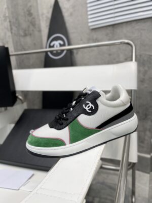 Chanel Sneakers WhiteGreen For Women, Women’s Shoes PR-717686