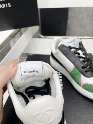 Chanel Sneakers WhiteGreen For Women, Women’s Shoes PR-717686