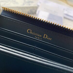 Christan Dior Zipped Long Wallet Beige and Black Dior Oblique Jacquard Women’s Wallet 8in/20cm CD 2ESBC252YSE_H05E