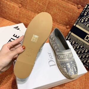 Christian Dior Oblique Espadrilles Calfskin Leather SpringSummer Collection Grey PR-617930