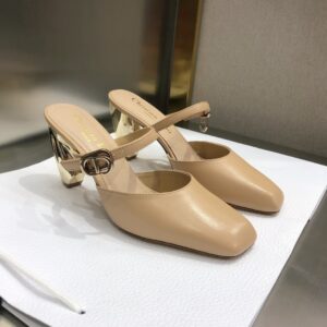 Christian Dior Rhodes Heeled Mule Nude For Women CD PR-910593