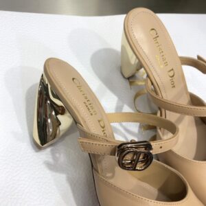 Christian Dior Rhodes Heeled Mule Nude For Women CD PR-910593