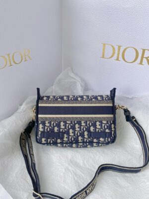 Christian Dior Small DIORCAMP Bag Blue Dior Oblique Embroidery, Blue, For Women Women’s Handbags, Shoulder Bags, Crossbody Bags, 23cm CD M1241ORIW_M928